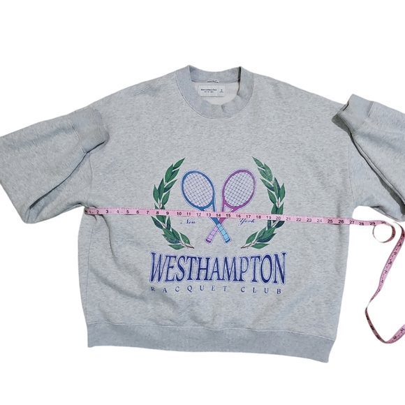 Abercrombie & Fitch XL Oversized Super Soft Westhampton Racquet Club Sweatshirt - Picture 3 of 6